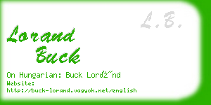 lorand buck business card